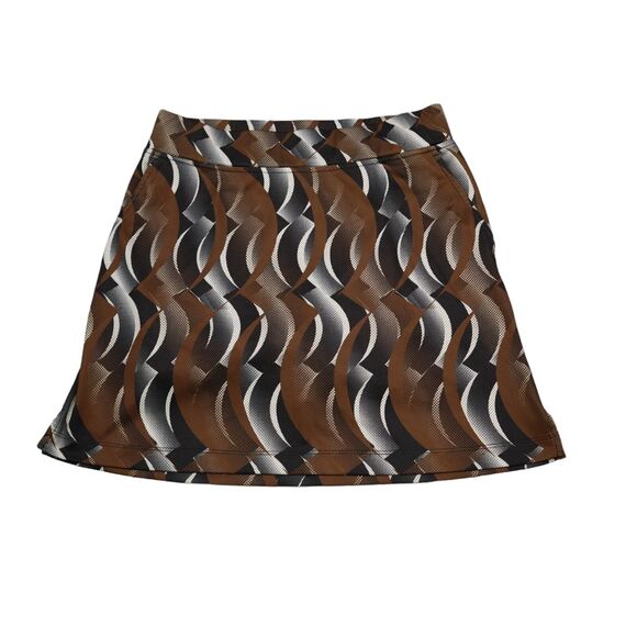 Fringe Skort Womens S Multicolor Short Elastic Waist Stretch Pocket Pull On - Picture 1 of 13